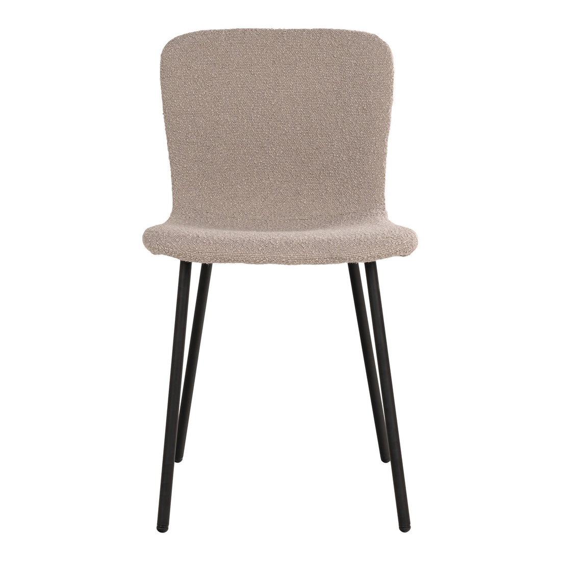 Halden Dining Chair - Dining Chair, bouclé, beige, black legs HN1233 (set of 2)