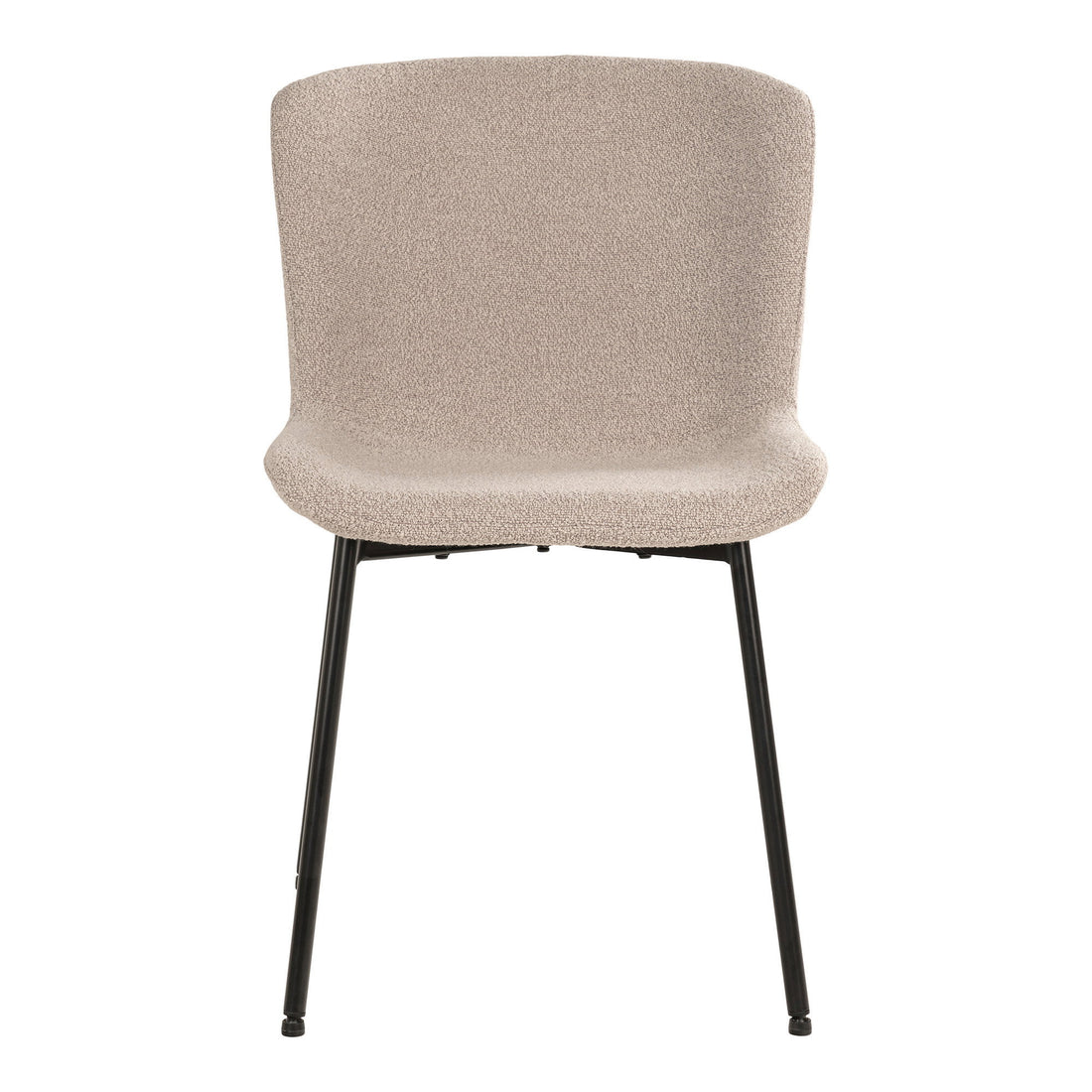 Maceda Dining Chair - Dining Chair, bouclé, beige, black legs HN1239 (set of 2)