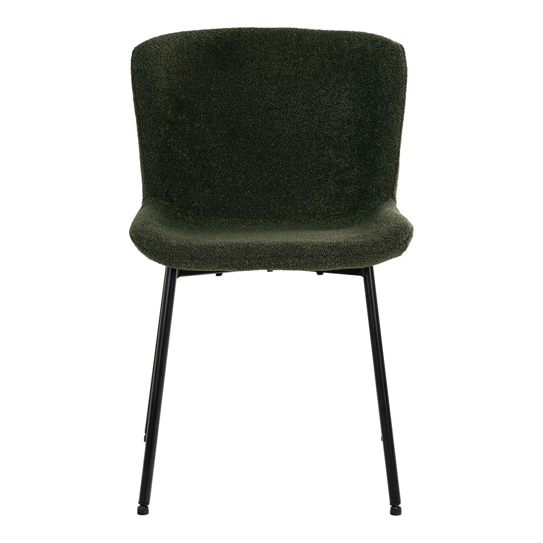 Maceda Dining Chair - Dining Chair, bouclé, dark green, black legs HN1241 (set of 2)