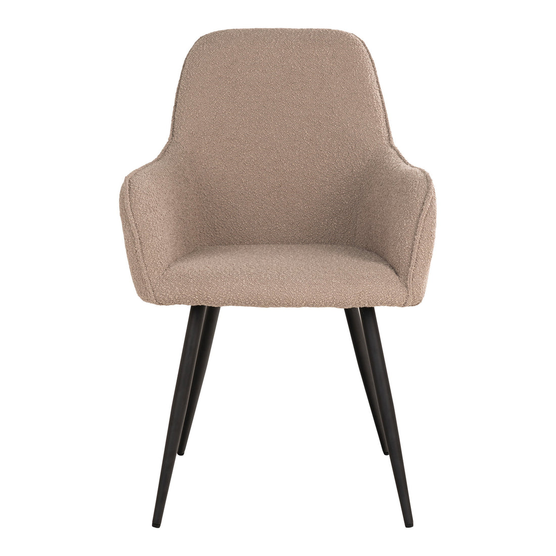 Harbo Dining Chair - Dining Chair, bouclé, beige, black legs HN1233 (set of 2)