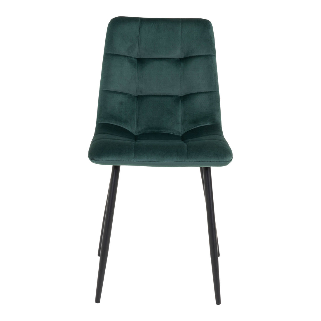 Middelfart Dining Chair - Dining Chair, velvet, dark green, black legs HN1006 (set of 2)