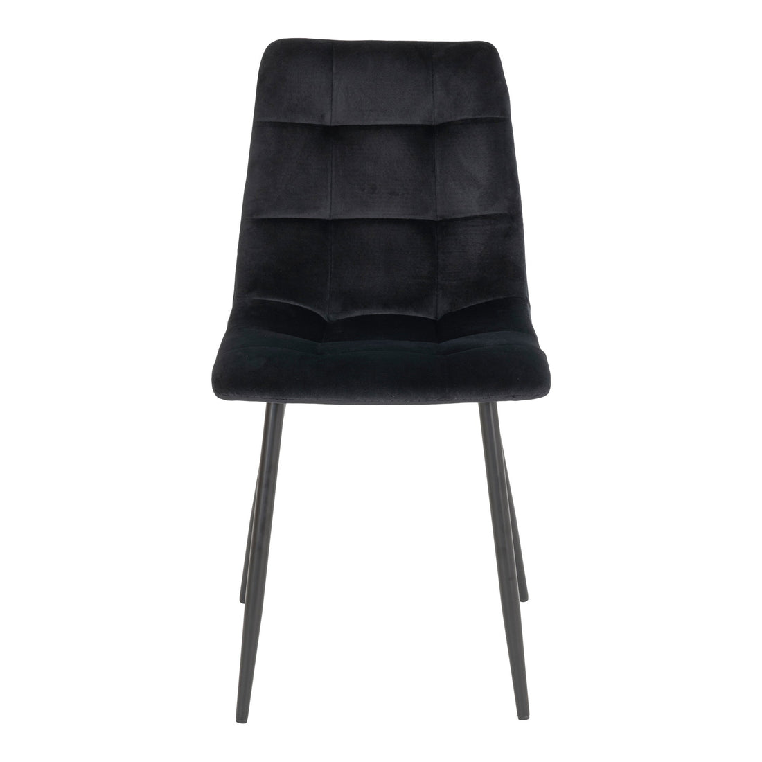 Middelfart Dining Chair - Dining Chair, velvet, black, black legs HN1207 (set of 2)