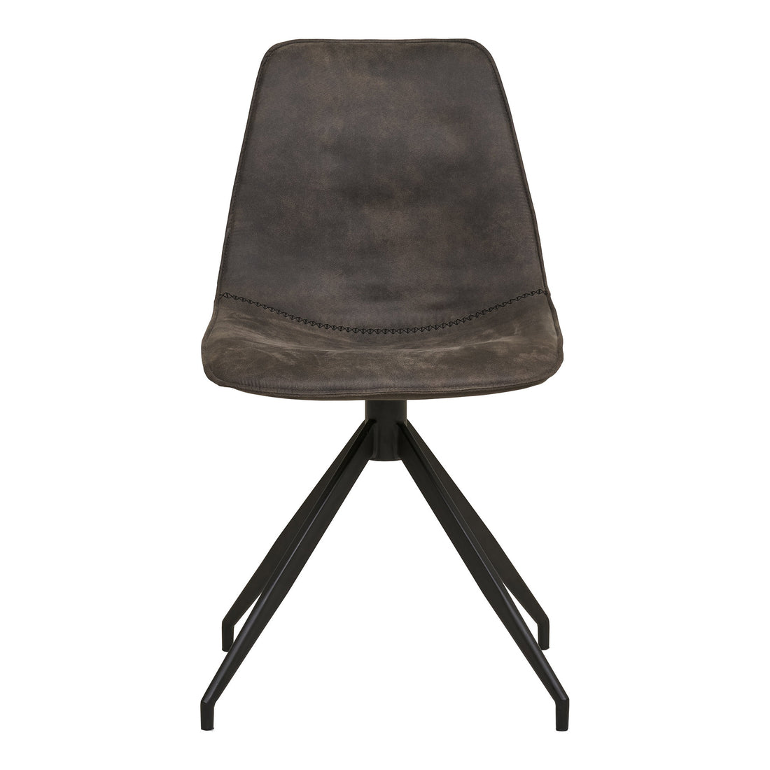 Monaco Dining Chair  - Dining Chair with swivel, microfiber, grey, black legs HN1229 (set of 2)