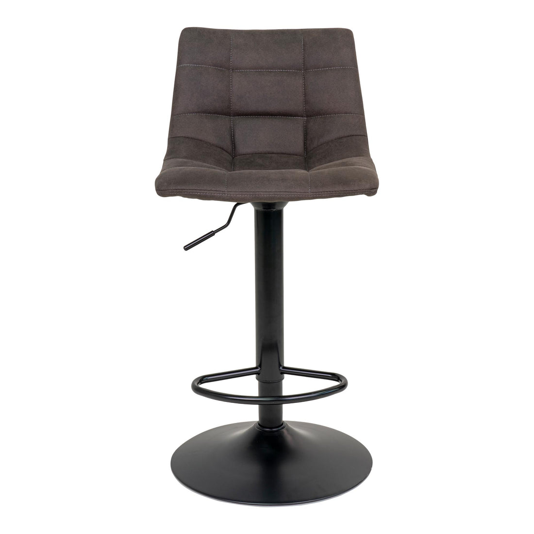 Middelfart Bar Chair - Bar Chair, microfiber, dark grey, black legs HN1229 (set of 2)
