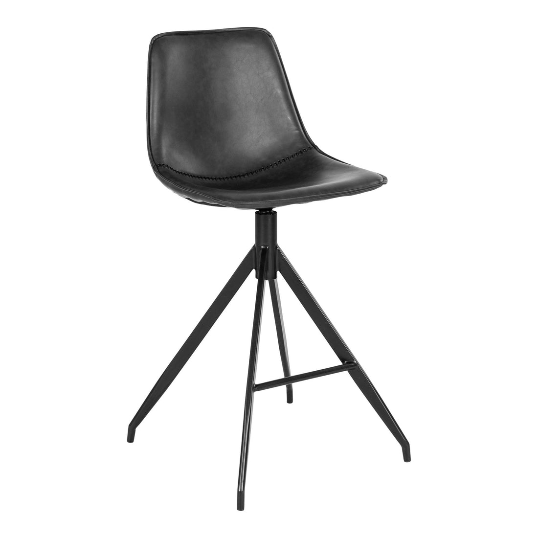 Monaco Counter Chair - Counter Chair, PU leather, black, black legs HN1228 (set of 2)