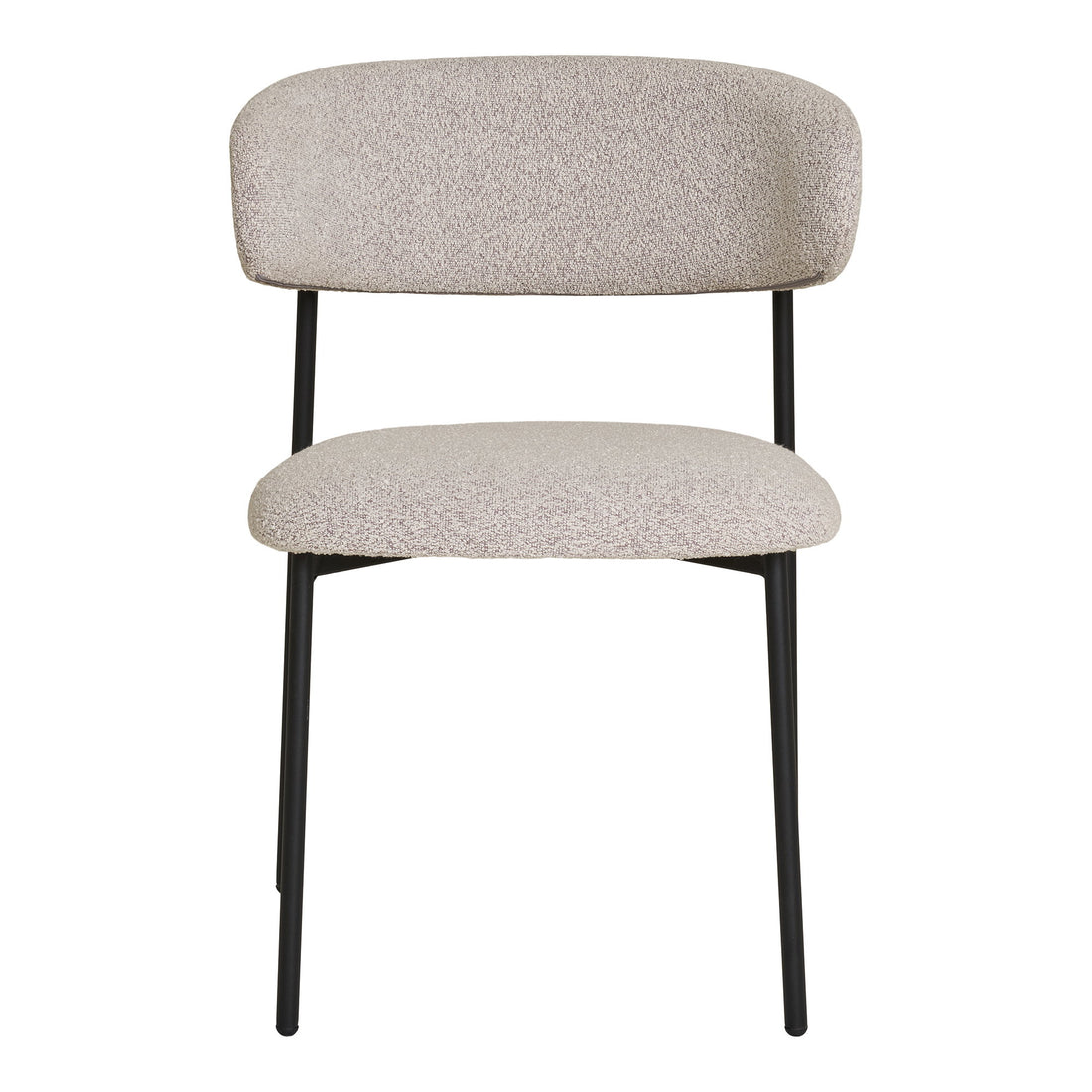 Mira Dining Chair - Dining Chair, bouclé, sand, black legs HN1267 (set of 2)