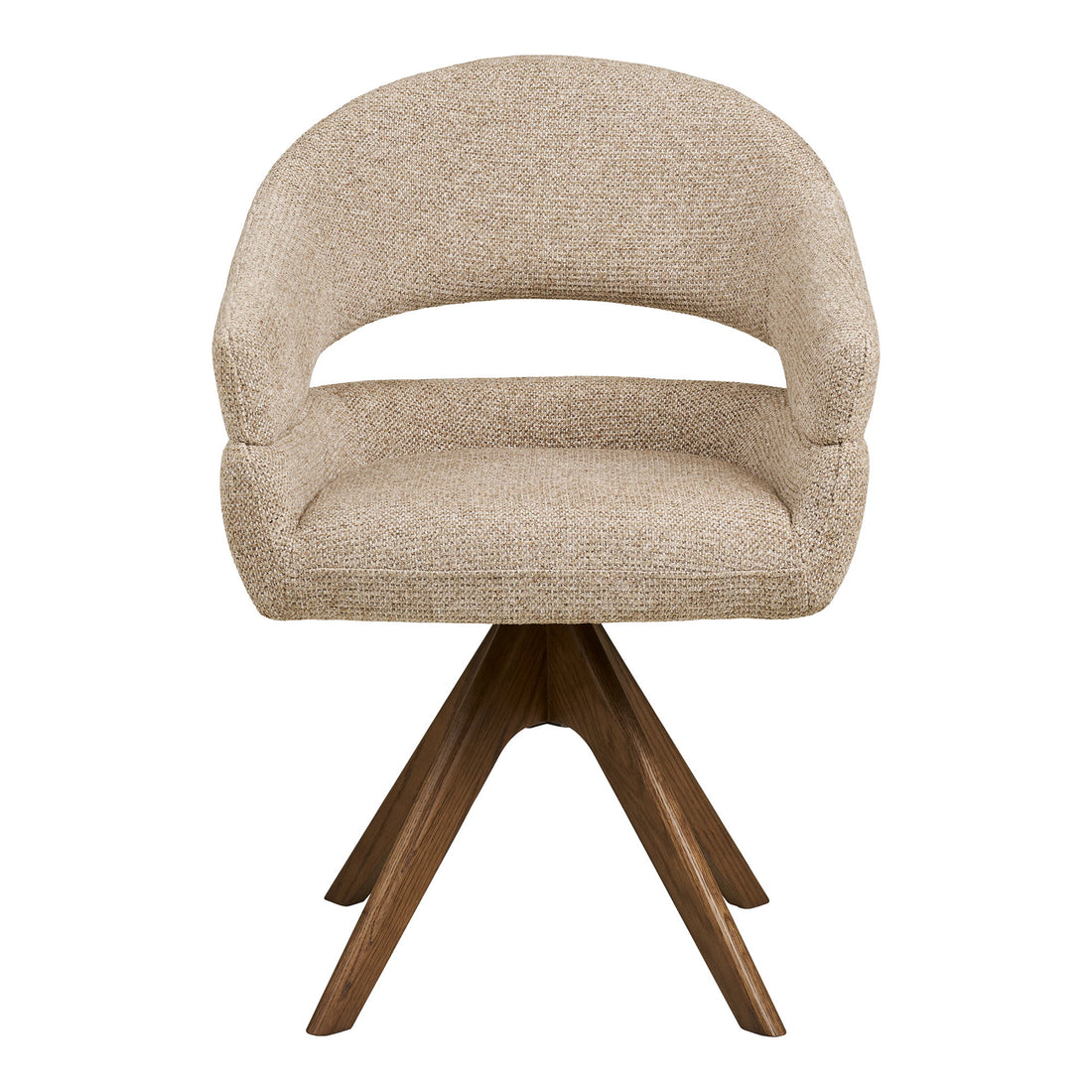 Dover Dining Chair - Dining chair with swivel, sand heathered, brown oak legs HN1317
