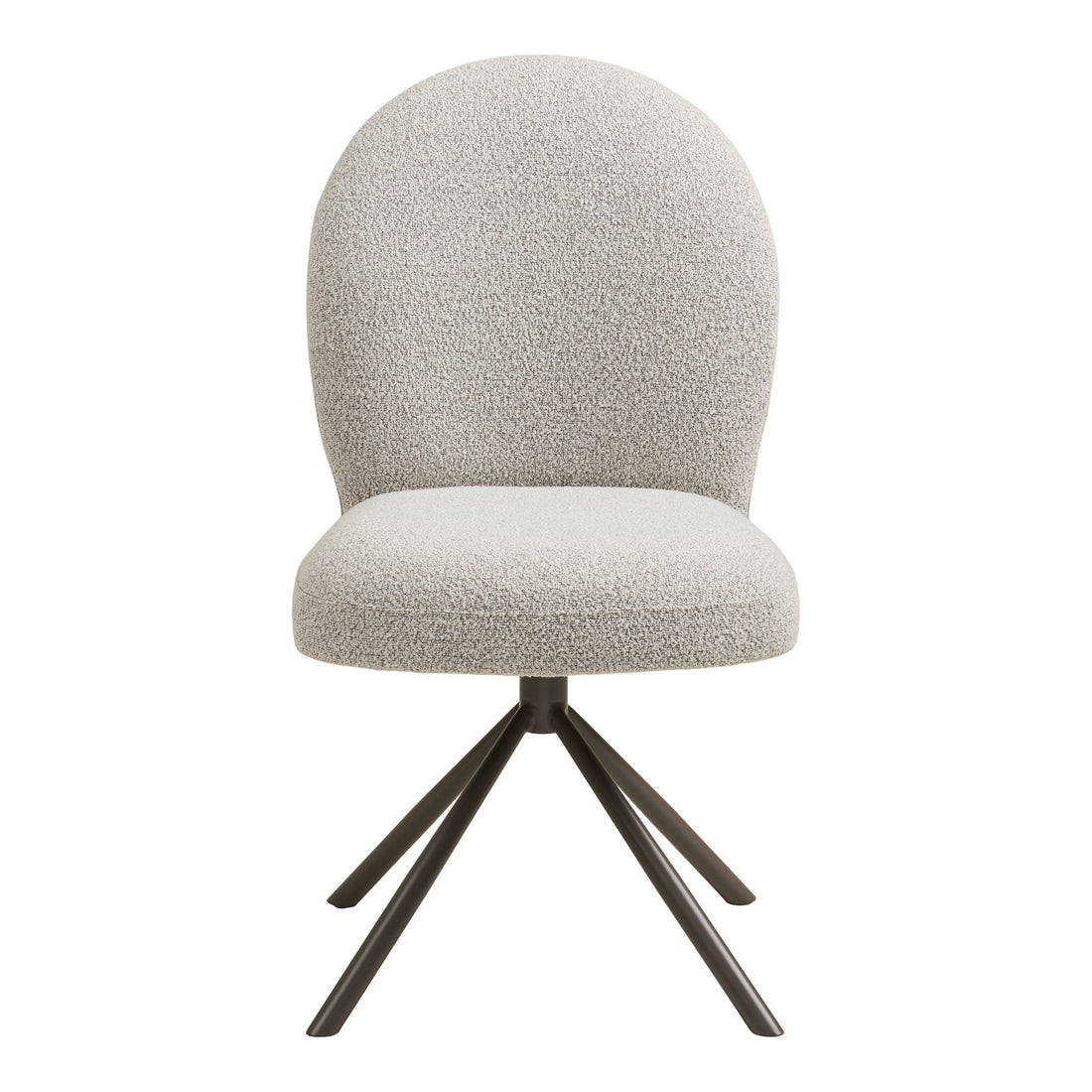 Lana Dining Chair - Dining chair with swivel, bouclé, sand, grey legs HN1267