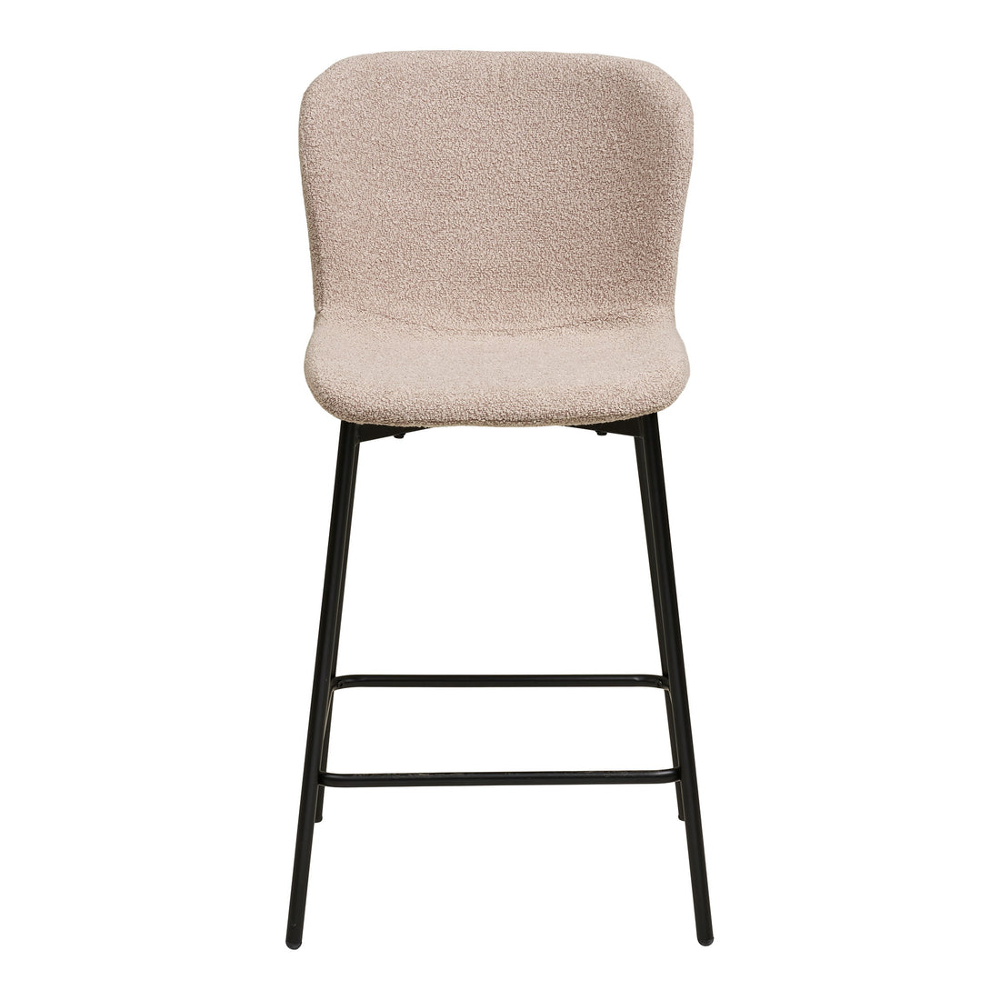 Maceda Counter Chair - Counter chair, bouclé, beige, black legs HN1239 (set of 2)
