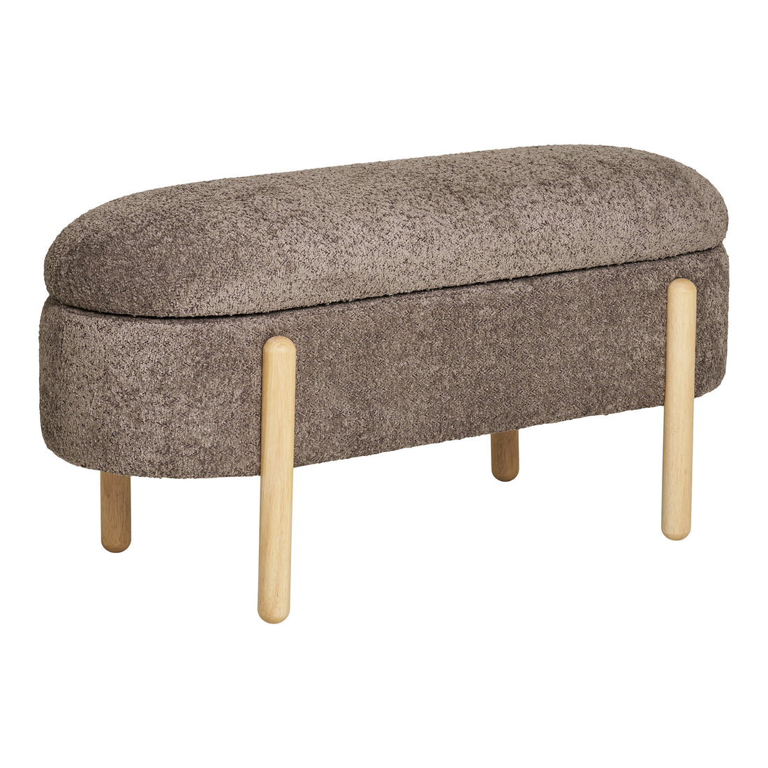Branca Bench - Bench with storage, brown/natural 97x40x48 cm, HN1237