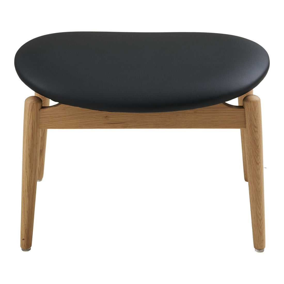 Olvera Footrest - Footrest, oak/PU, natural/black