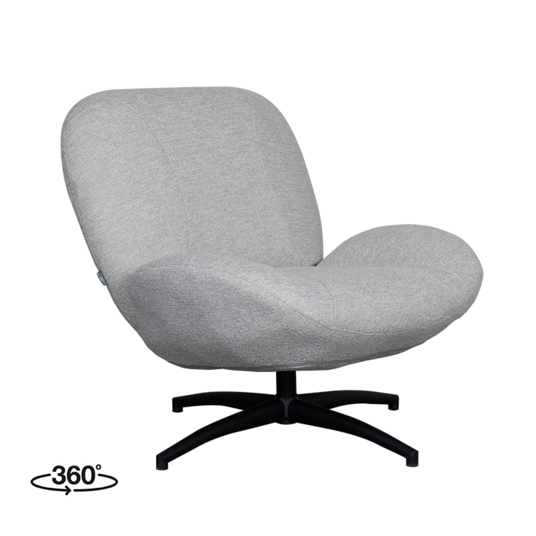 Draaifauteuil Clayton 82x89x91 cm