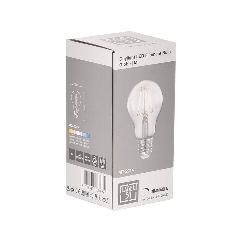 Daglicht Led Kooldraadlamp Bol | M