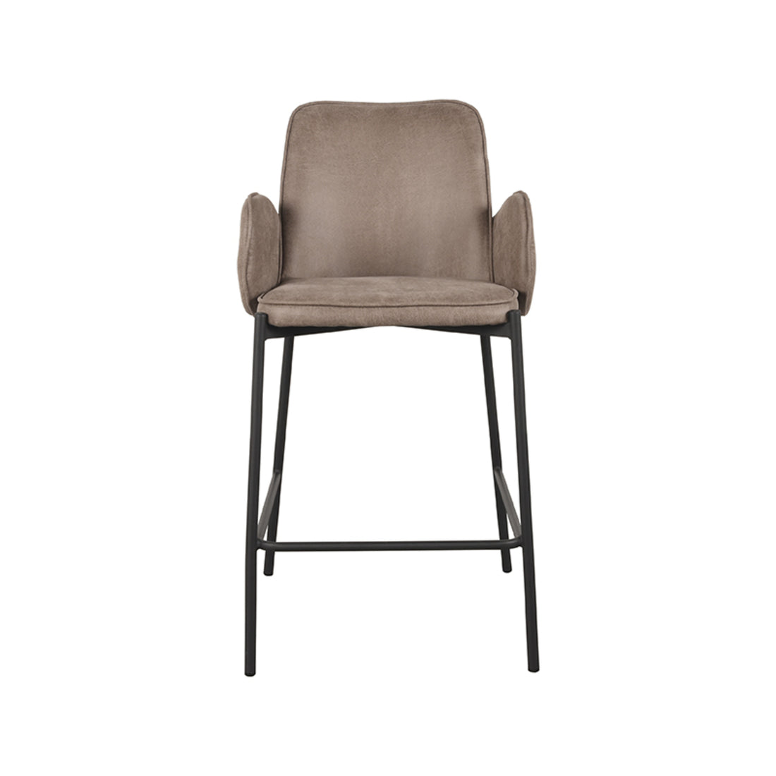 LABEL51 Barkruk Joni - Taupe - Microfiber - Zithoogte 65 cm