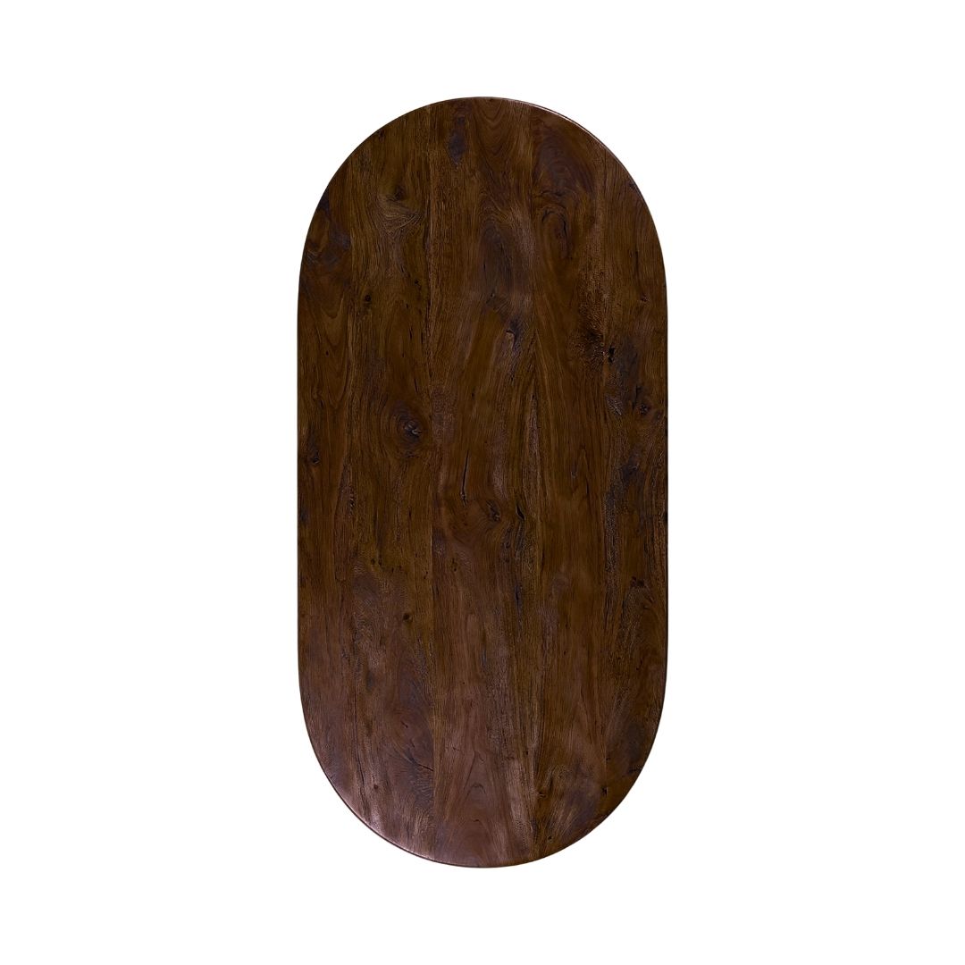 Tafelblad Halve Cirkel Sloppy Edge 180x100 cm