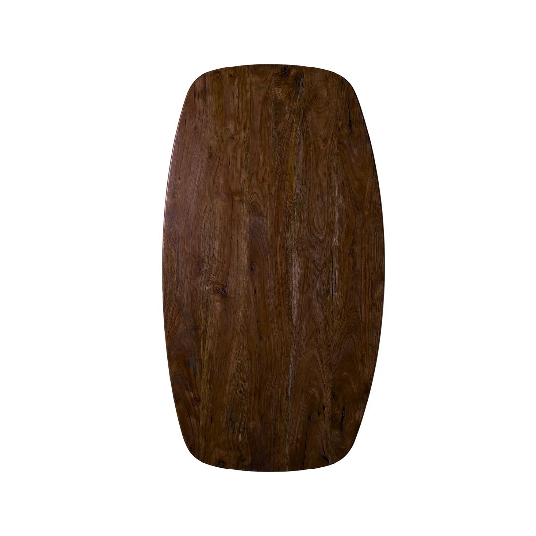 Tafelblad Deens Ovaal Sloppy Edge 160x100 cm