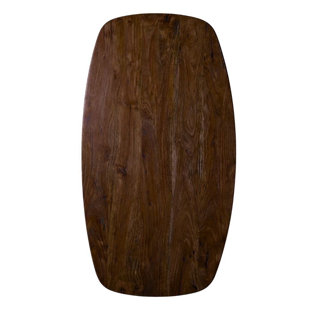 Tafelblad Deens Ovaal Straight Edge 240x100 cm
