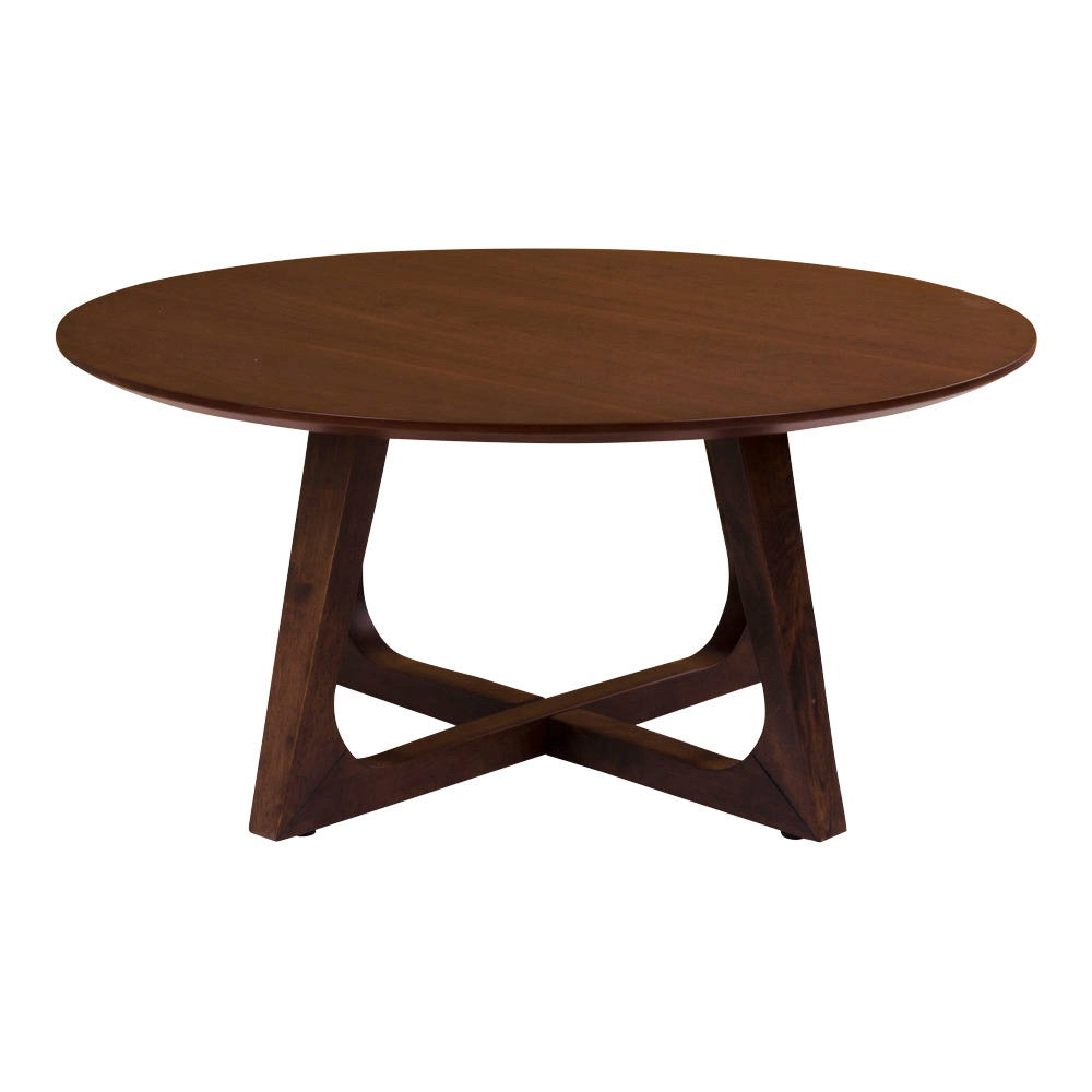 Hellerup Coffee Table - Coffee table, walnut veneer ø75x36 cm