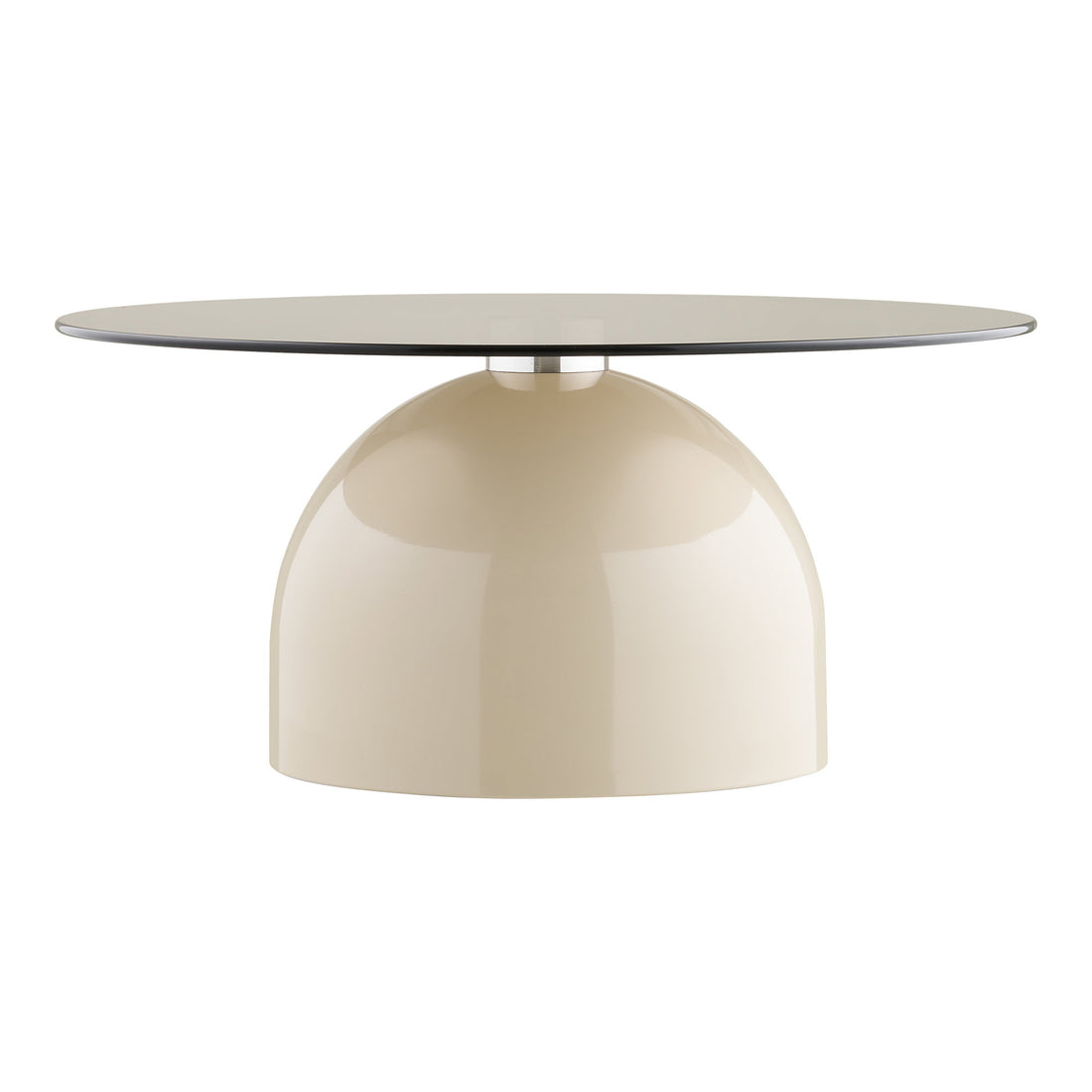 Ravello Coffee Table - Coffee table, tempered glass/metal, grey/beige  ø70x33 cm
