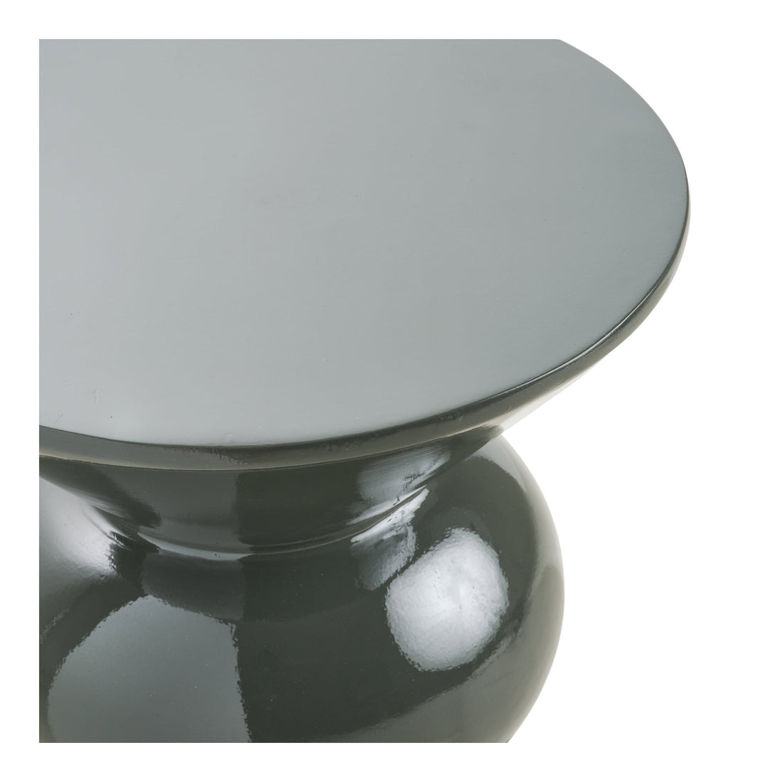Rosolina Side Table - Side table, fiberglass, green ø34x41 cm