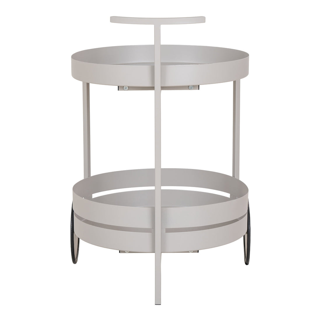 Beja Bar Trolley - Bar Trolley, steel, grey, 2 shelves 40x42x61 cm