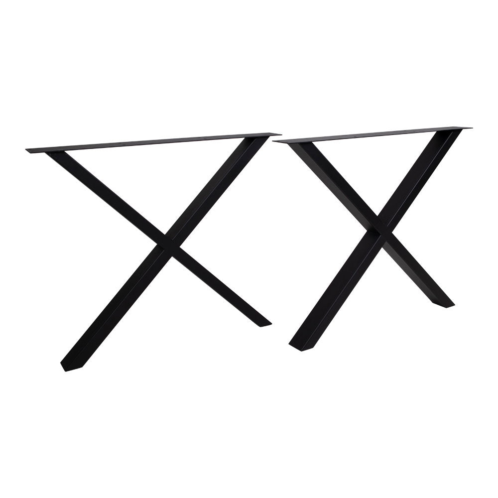 Nimes Legs for dining table - Legs for dining table, powder coated in black, design X 8x86x70,8 cm