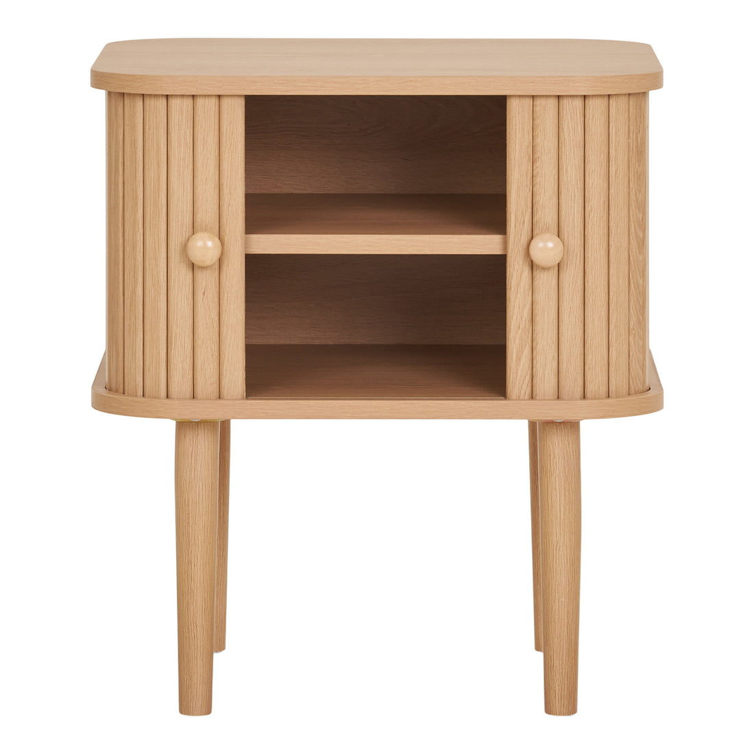Nikko Side Table - Side table, 2 doors, natural 45x40x50,5 cm