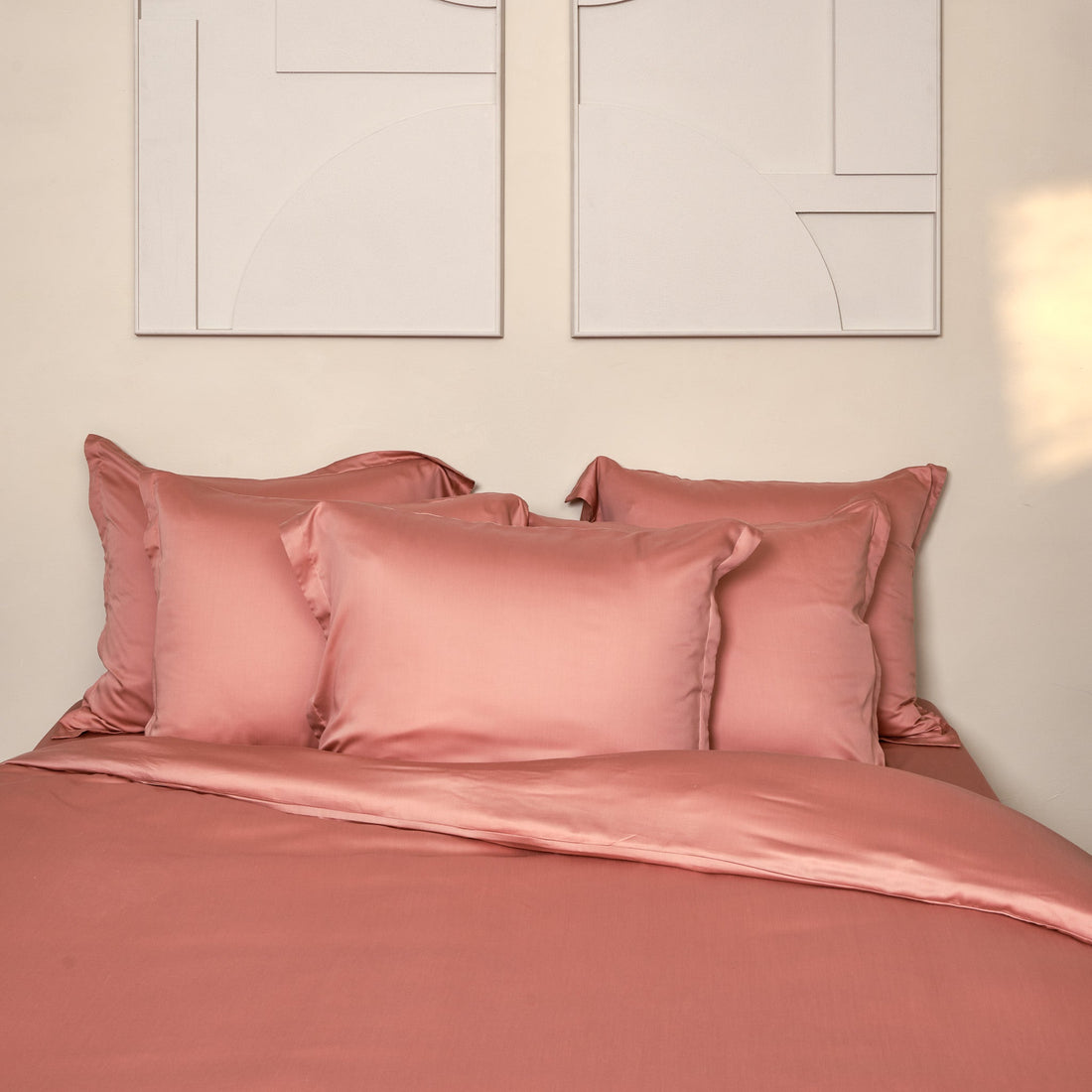 Coco & Cici - TENCEL - Sateen Kussensloop Terra Roze - 1 kussensloop 40x80