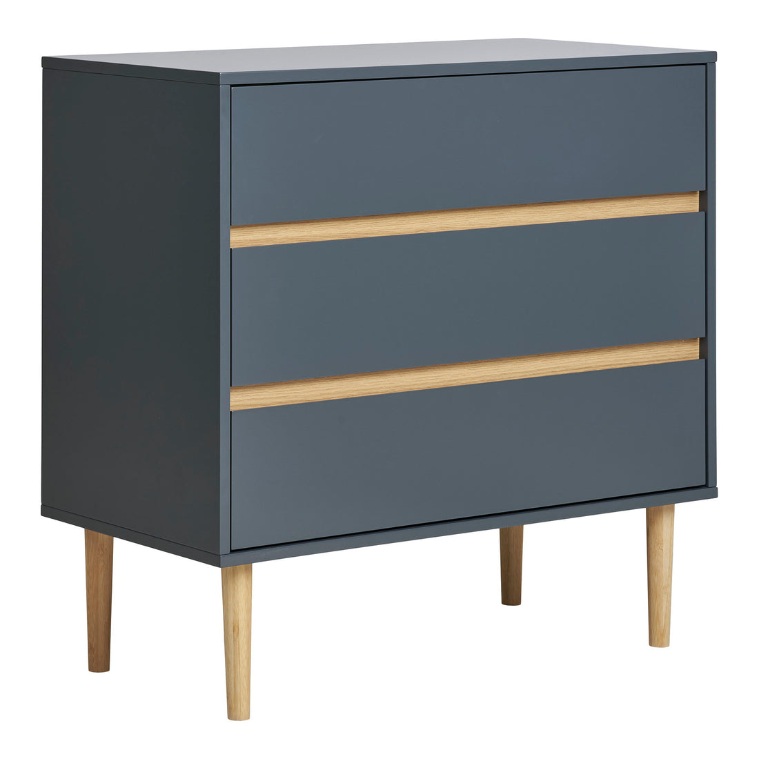 Bisley Chest - Chest, painted wood, 3 drawers, dark grey 80x40x80 cm