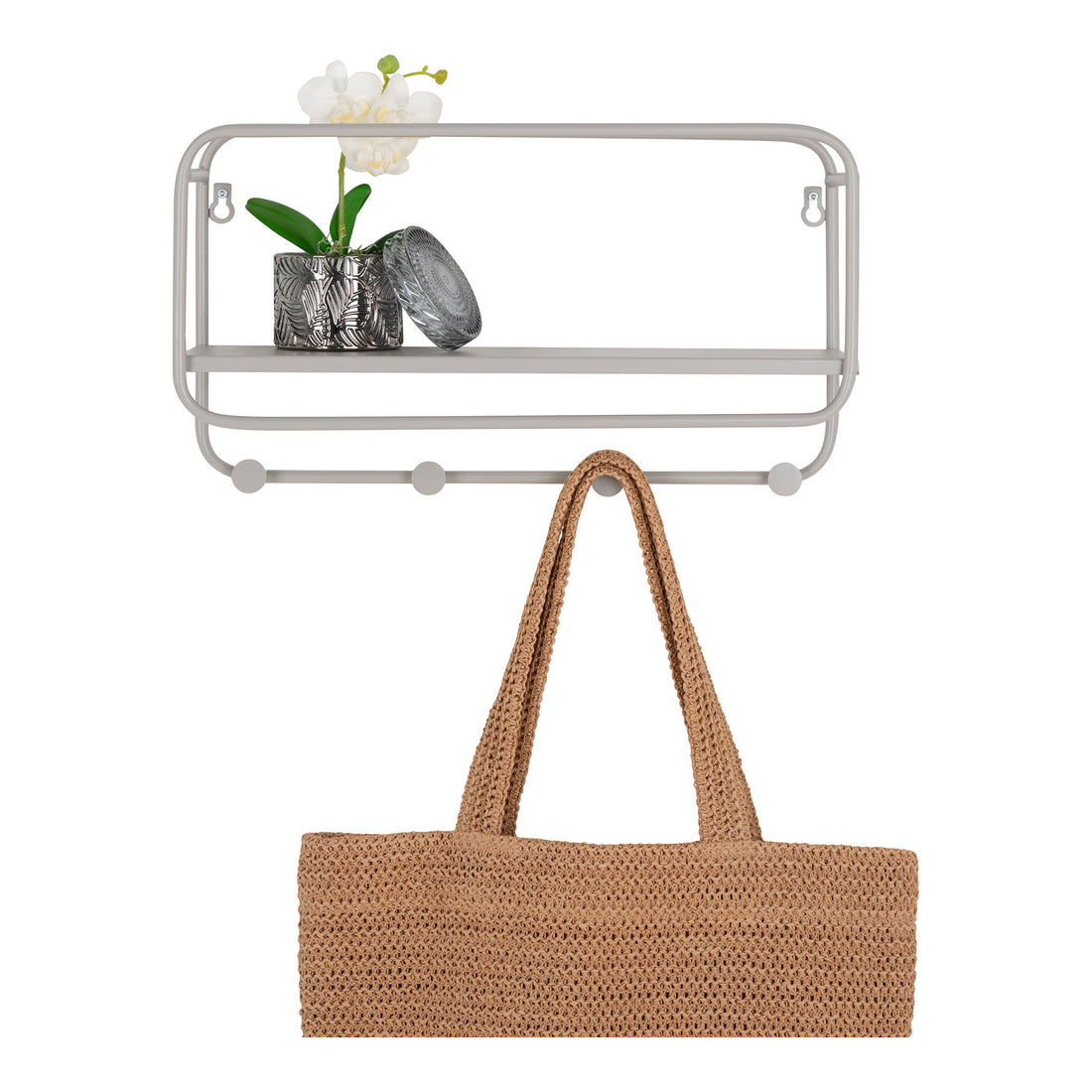 Feira Hat Shelf - Hat Shelf, steel, grey 45x15x25 cm