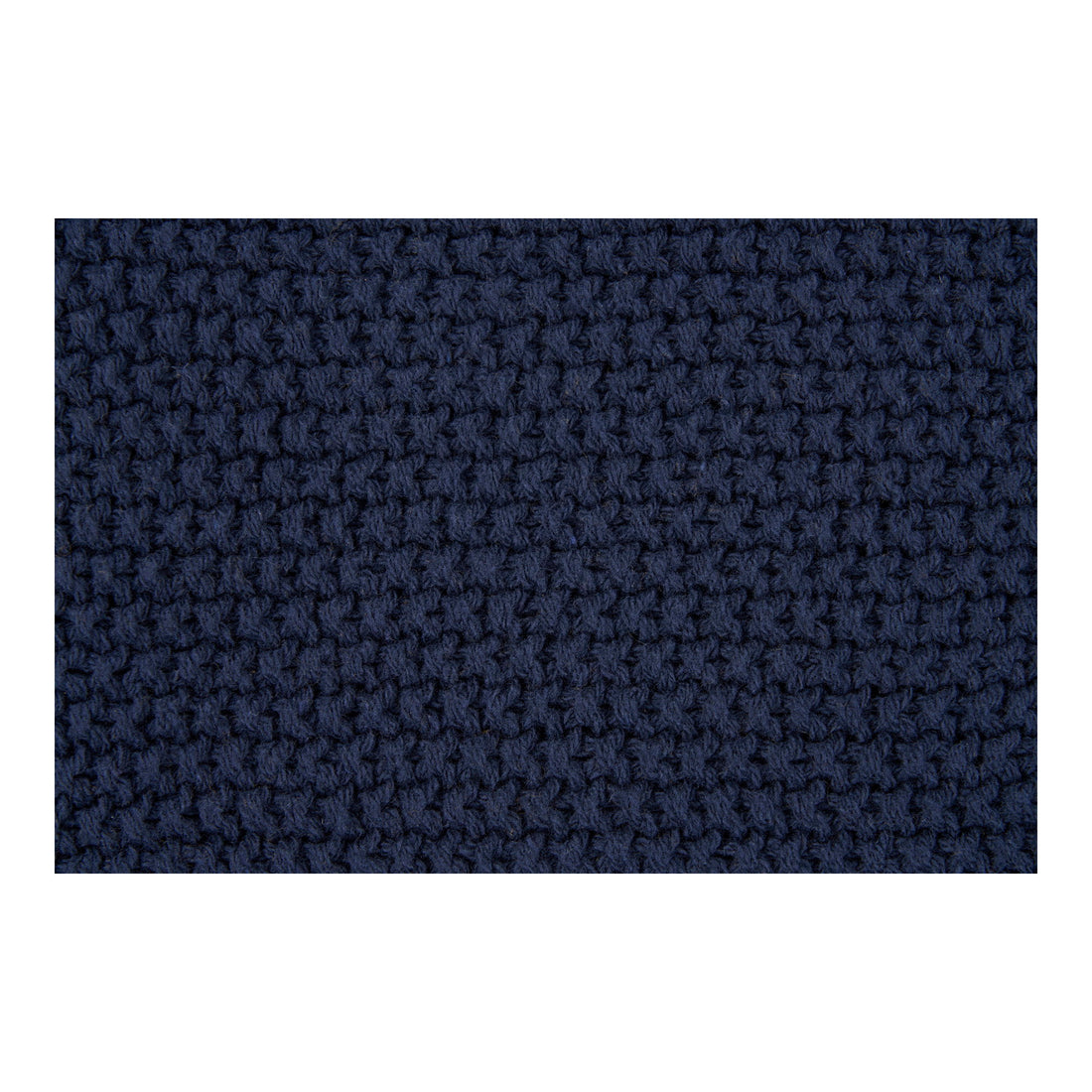 Santos Plaid - Plaid, recycled cotton, dark blue 130x170 cm