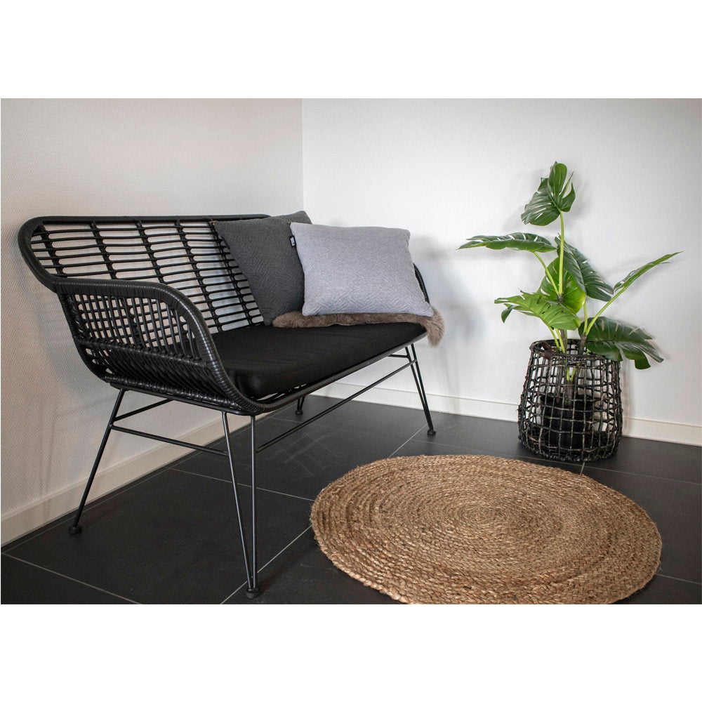 Bombay Rug - Rug, braided jute, natural ø90 cm