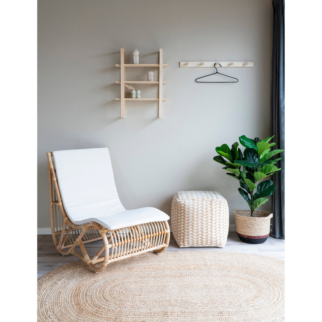 Bombay Rug - Rug, braided jute, natural 140x200 cm
