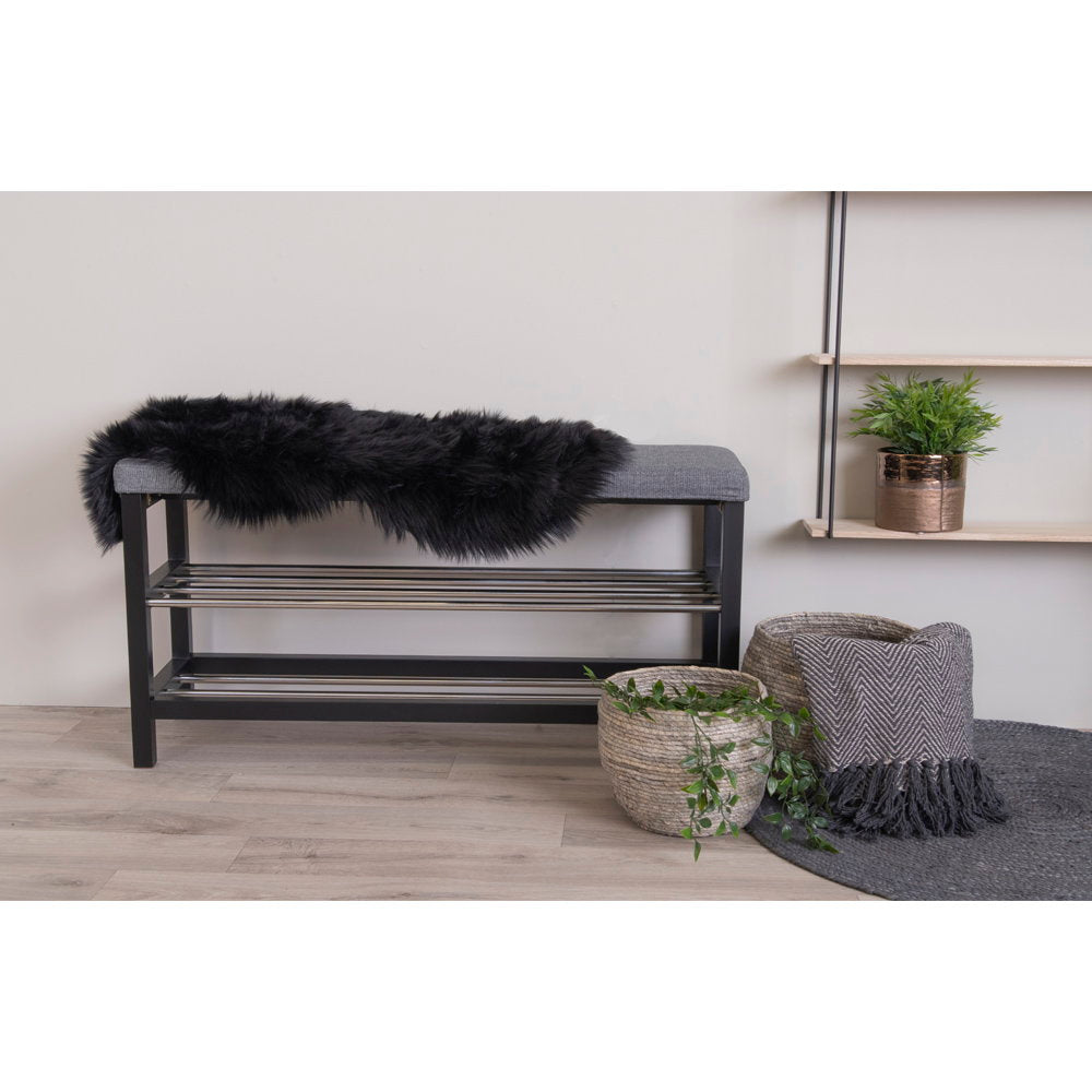 Lambskin Artificial - Lambskin Artificial, black 50x85 cm