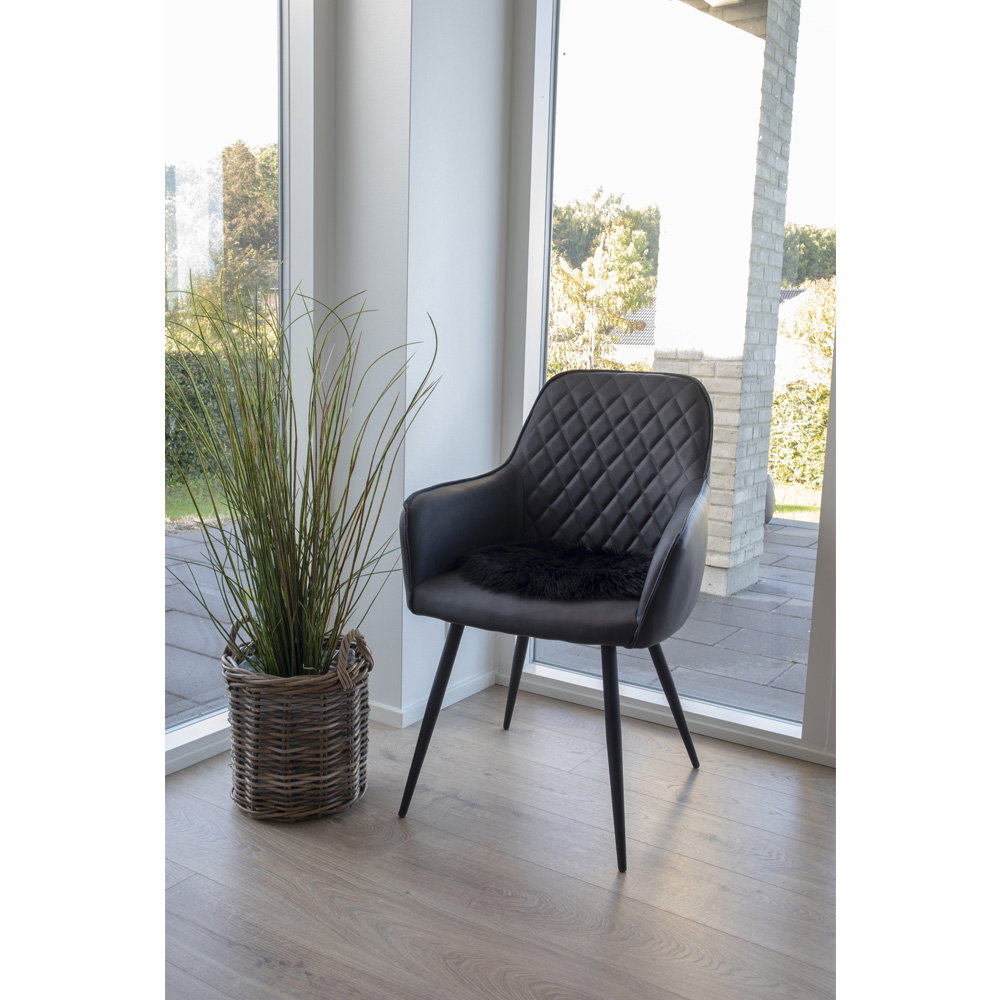 Lambskin Seat Artificial - Lambskin Seat Artificial, black ø35 cm