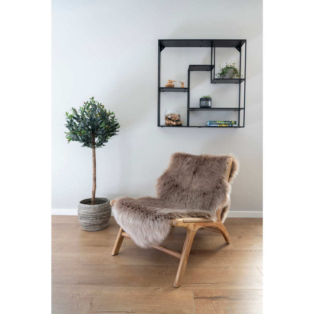 Lambskin Artificial - Lambskin Artificial, mushroom 60x180 cm
