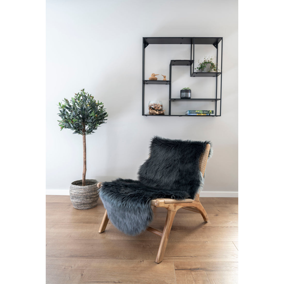 Lambskin Artificial - Lambskin Artificial, grey 60x180 cm