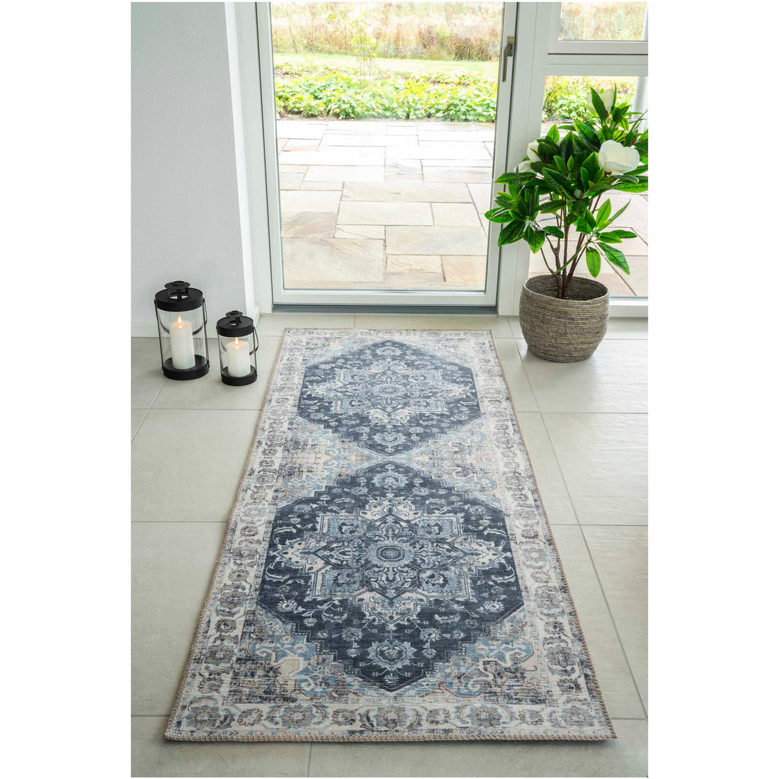 Havana Hallway Runner - Hallway Runner, blue 80x200 cm