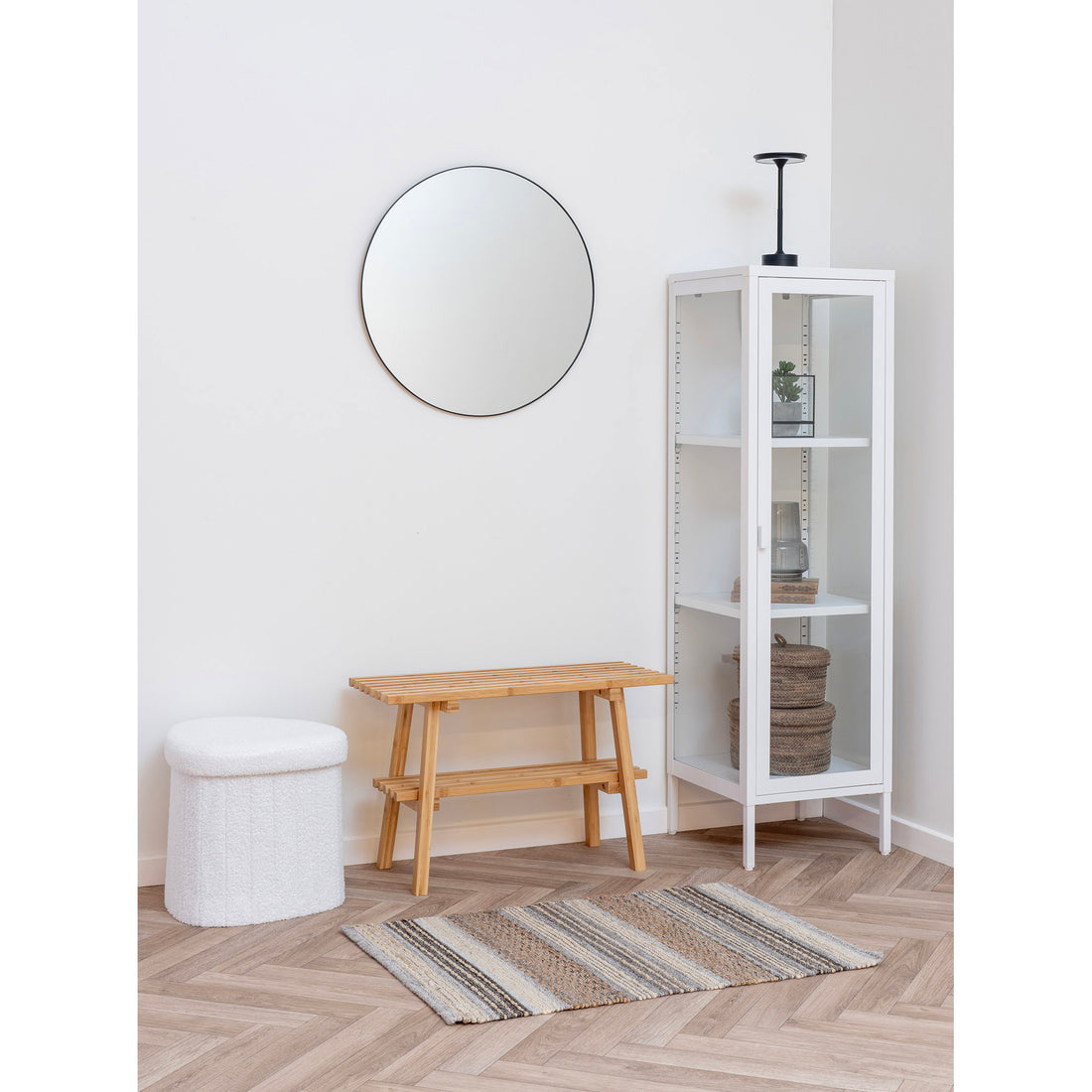 Morena Doormat - Doormat, hand woven, natural/grey 60x90 cm