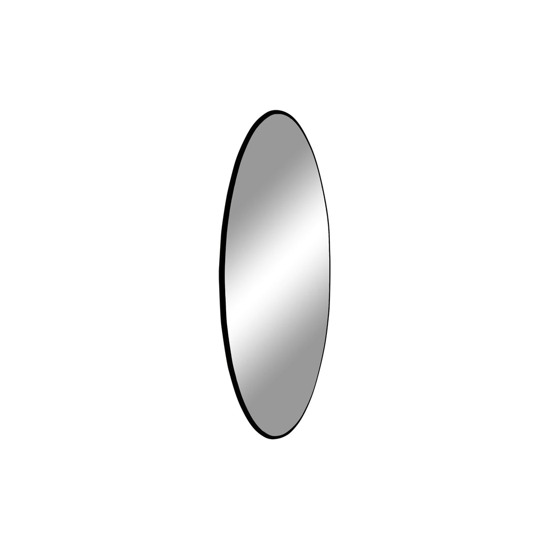 Jersey Mirror - Mirror, steel, black ø40 cm
