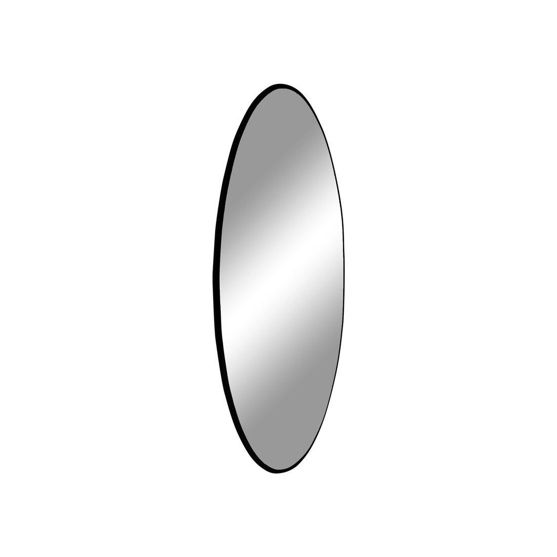 Jersey Mirror - Mirror, steel, black ø60 cm