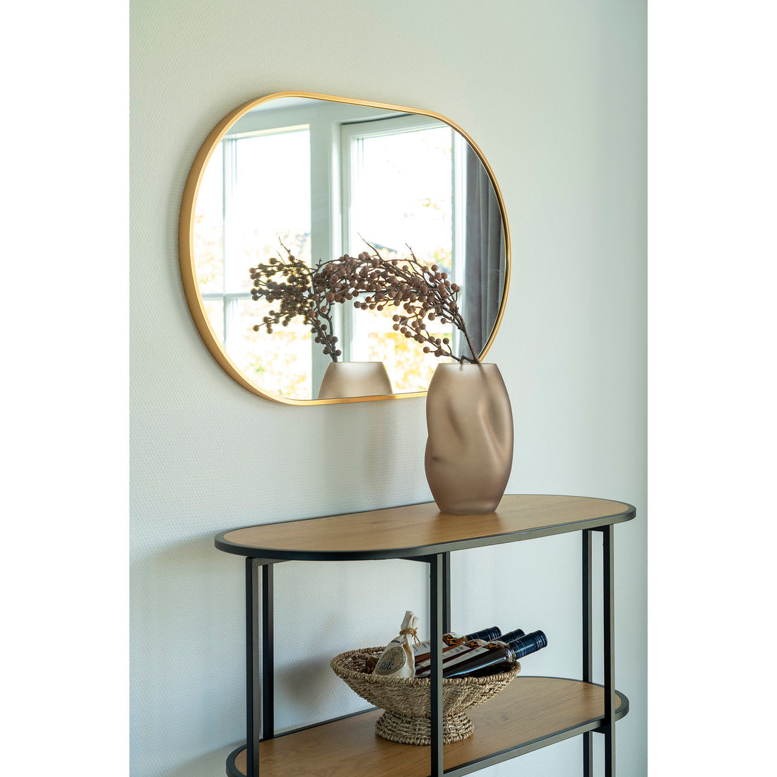 Madrid Mirror - Mirror, aluminium, brass look 50x80 cm