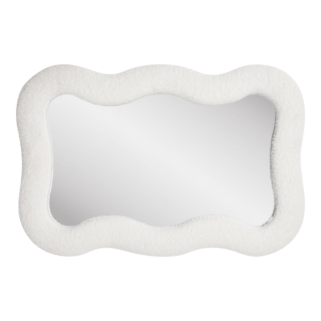Bosaro Mirror - Mirror, teddy, white 80x54 cm