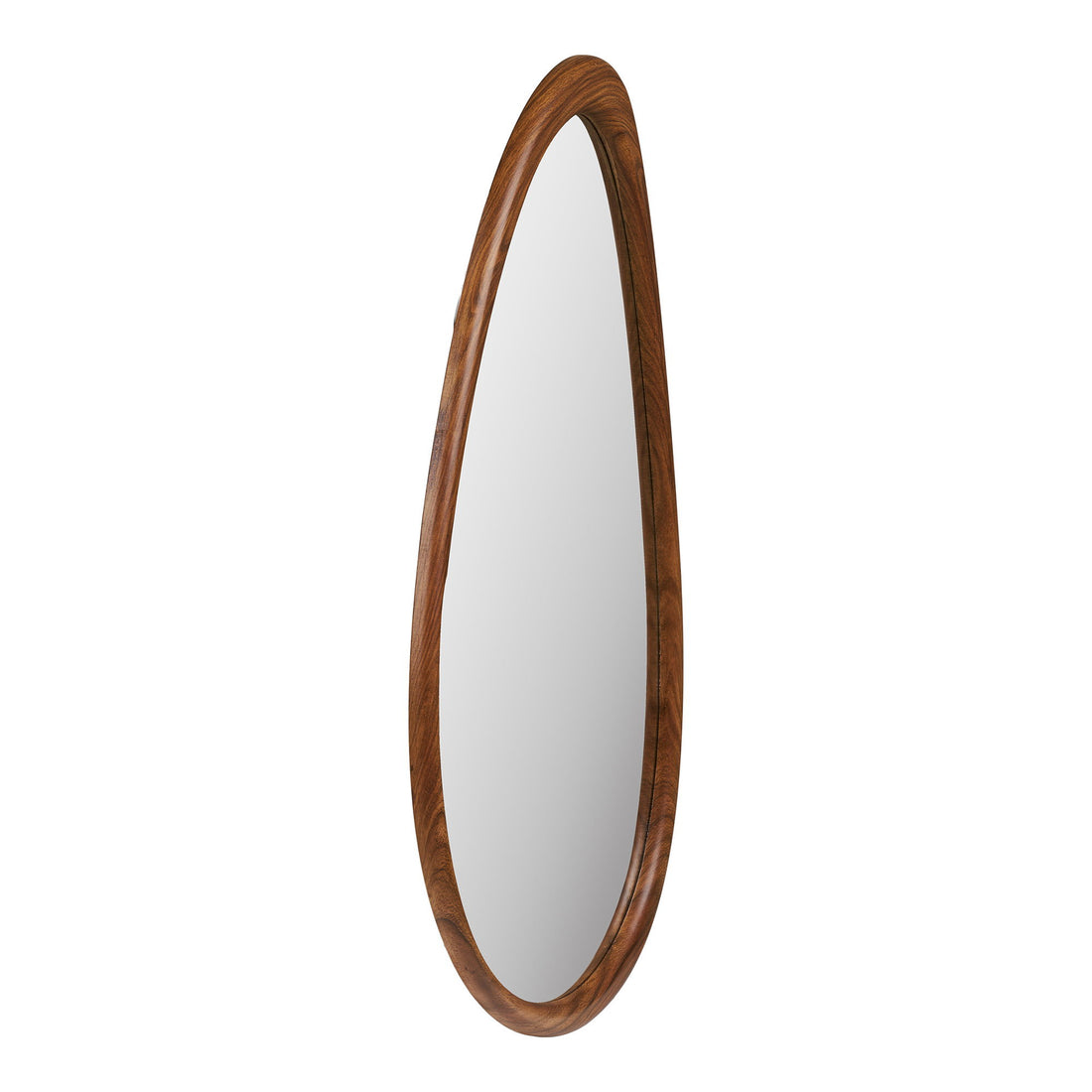 Luxon Mirror - Mirror, organic shape, wood look, 50x80 cm