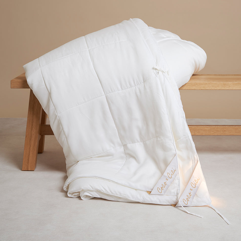 Coco & Cici - Tencel Lente / Herfst Dekbed 140 x 220 cm - 1 Persoons Beddengoed - Lyocell - Hypoallergeen & Extra Zacht - Wit