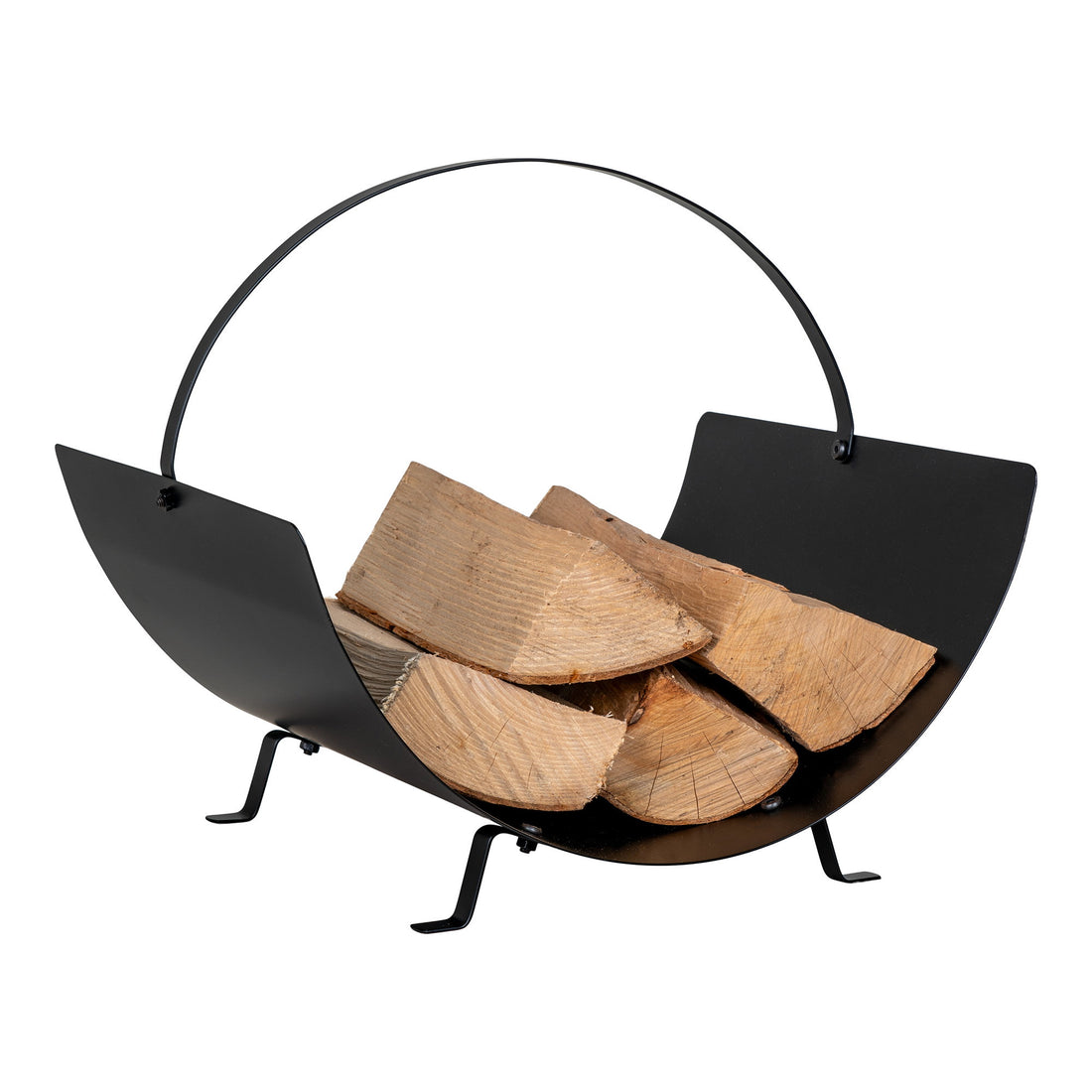 Tires Log Holder - Log Holder, steel, black, 40x35x33,5 cm