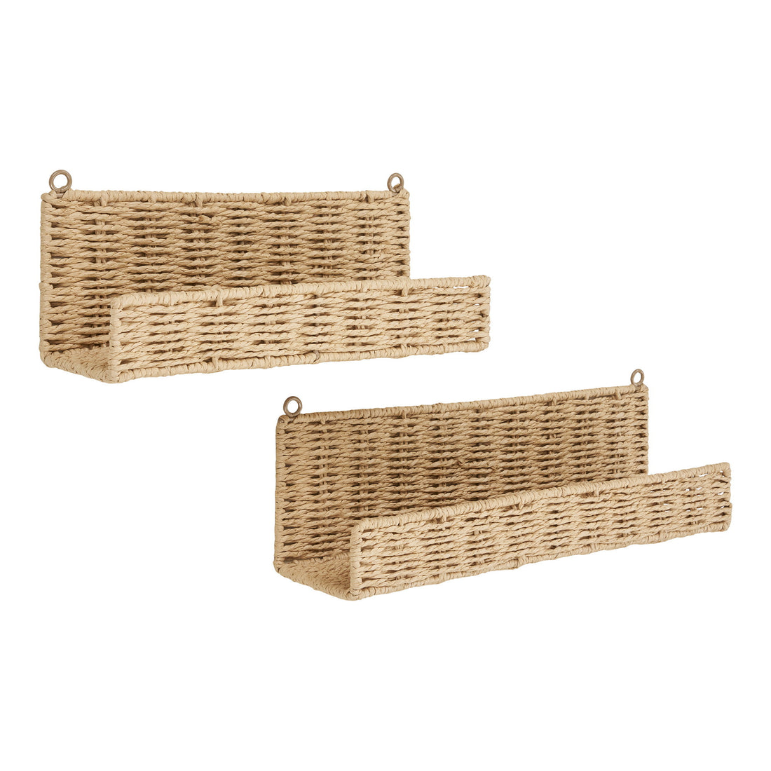 Treviso Wall Shelves - Wall shelves, paper, natural set of 2