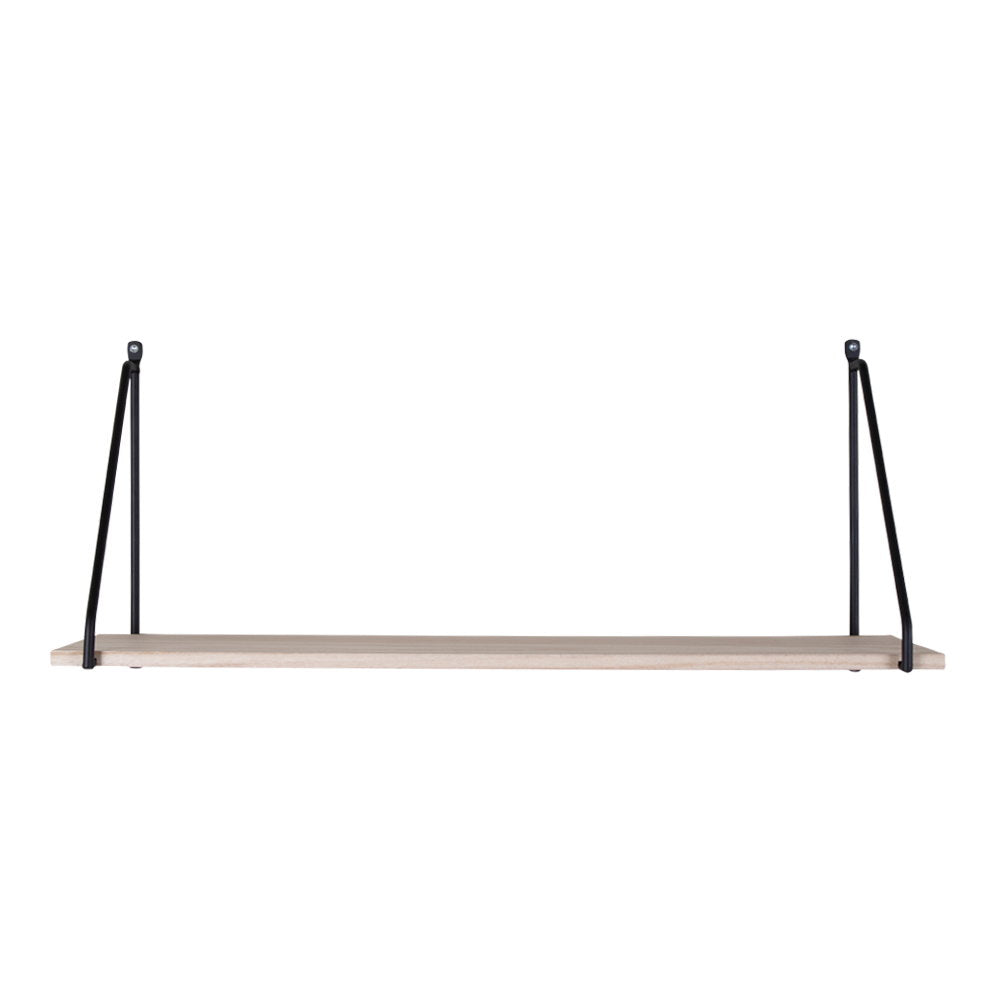 Arnhem Wall Shelf - Wall Shelf, wood shelf, black frame 65x17 cm