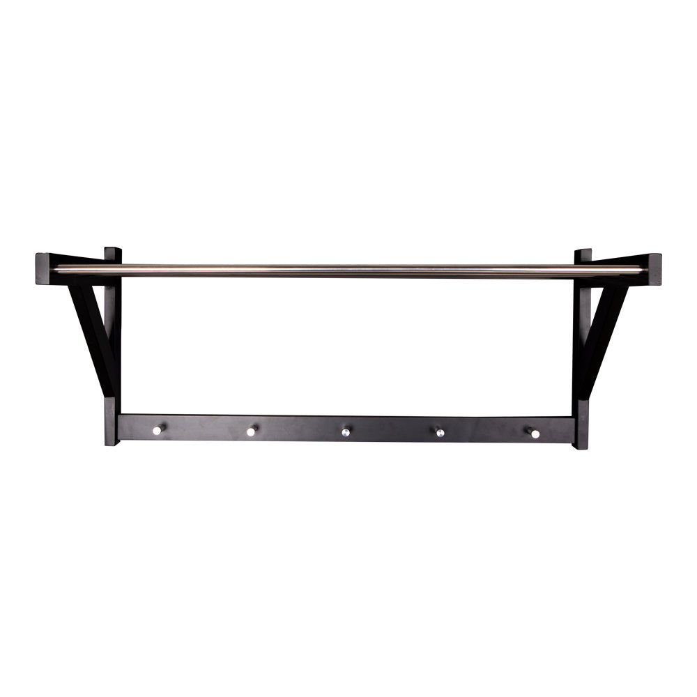 Padova Hat Shelf - Hat shelf, wood/steel, black 78x32 cm