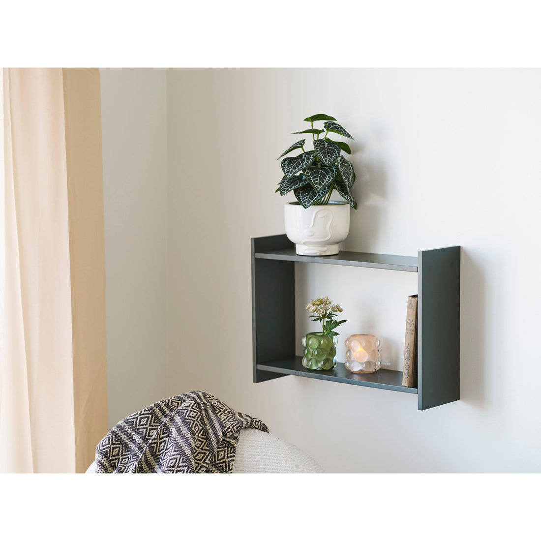 Bamberg Wall Shelf - Wall shelf,  green 50x14,5x35 cm